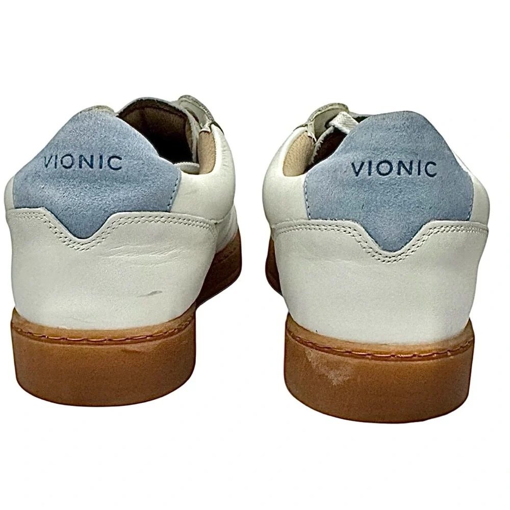 Vionic Lucas II White Leather Sneakers Men’s 12.5M Comfort Casual Shoes
